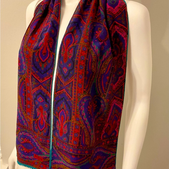 Bill Blass Vintage Scarf, Abstract, Geometric, Multi-Color,hu - Picture 4 of 6